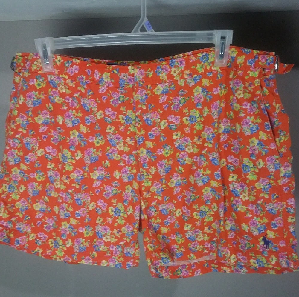 Ralph Lauren Swim Trunks/Shorts Floral Sz 38
